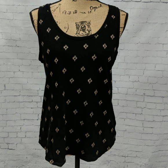 Old Navy Tops - Old Navy Black Patterned Tank Top